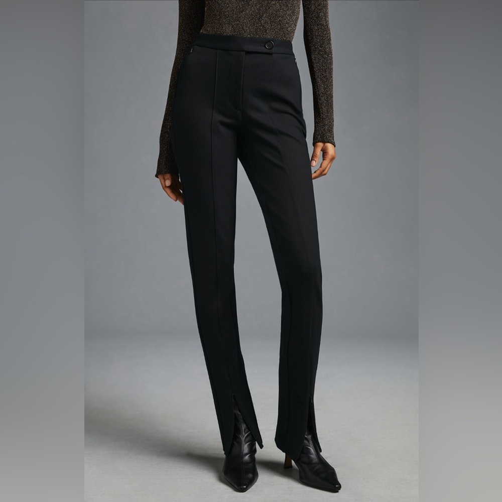 Anthropologie Black Maeve Ankle-Zip Pants
